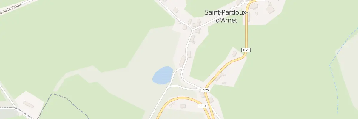 Plan du 1 Rte de la Prade à Saint-Pardoux-d’Arnet