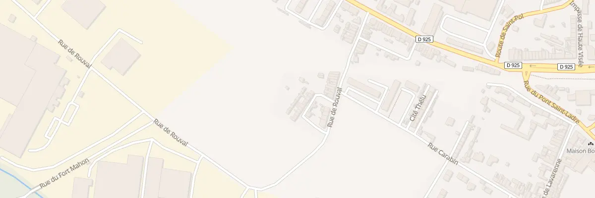 Plan du 45 Rue de Rouval à Doullens
