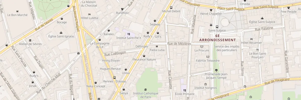 Plan du 83 Rue de Rennes à Paris 6e Arrondissement