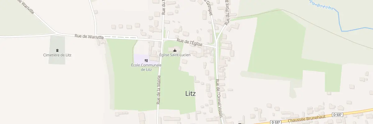 Plan du 2 Rue de l’Eglise à Litz