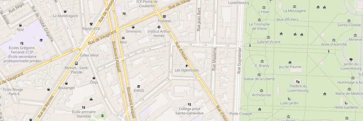Plan du 50 Rue d’Assas à Paris 6e Arrondissement