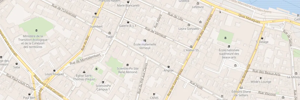 Plan du 18 Rue de l’Université à Paris 7e Arrondissement