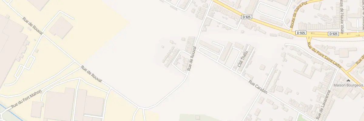 Plan du 59 Rue de Rouval à Doullens