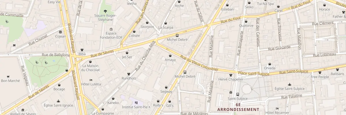 Plan du 17 Rue du Vieux Colombier à Paris 6e Arrondissement