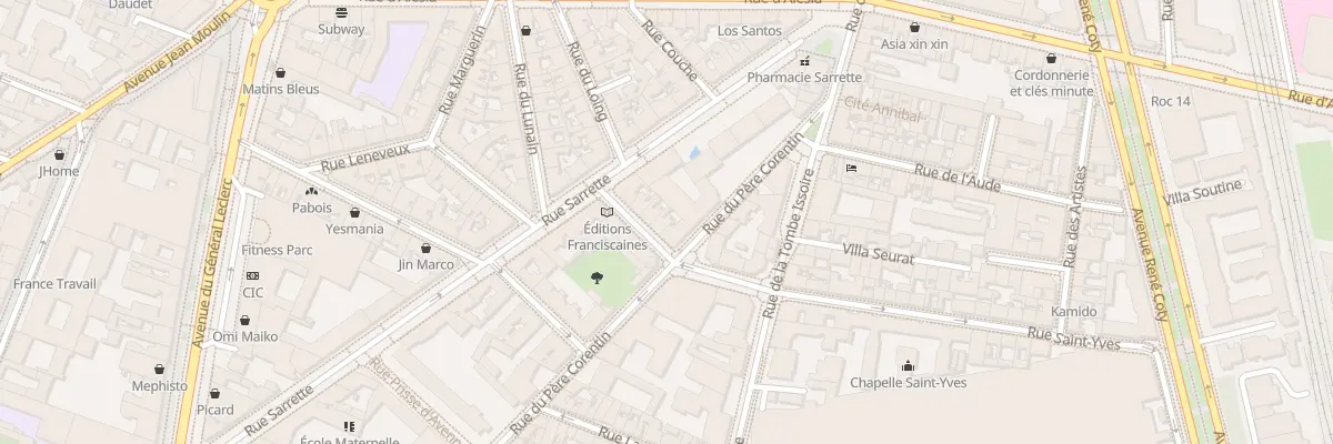 Plan du 4 Rue Marie Rose à Paris 14e Arrondissement