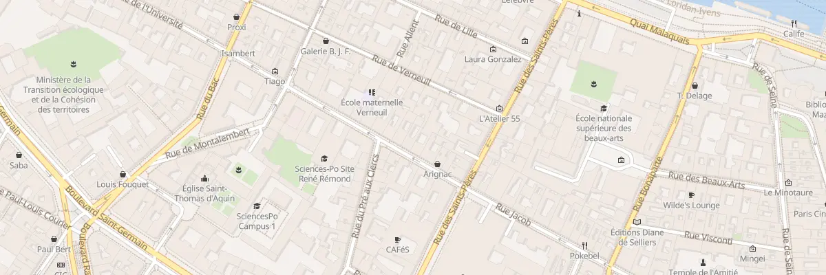 Plan du 12 Rue de l’Université à Paris 7e Arrondissement