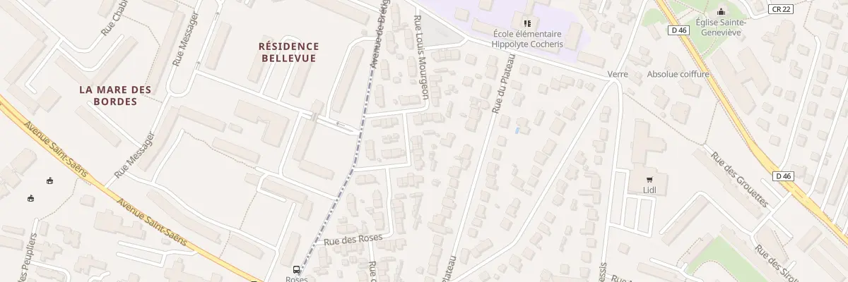 Plan du 1 Rue des Fauvettes à Sainte-Geneviève-des-Bois