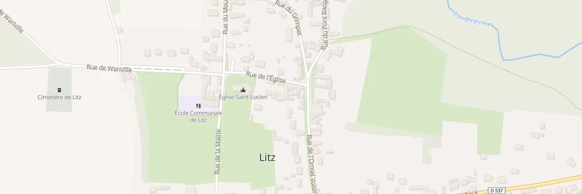Plan du 10 Rue de l’Eglise à Litz