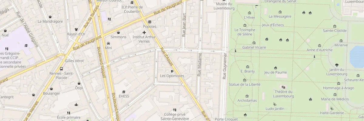Plan du 9 Rue de Fleurus à Paris 6e Arrondissement