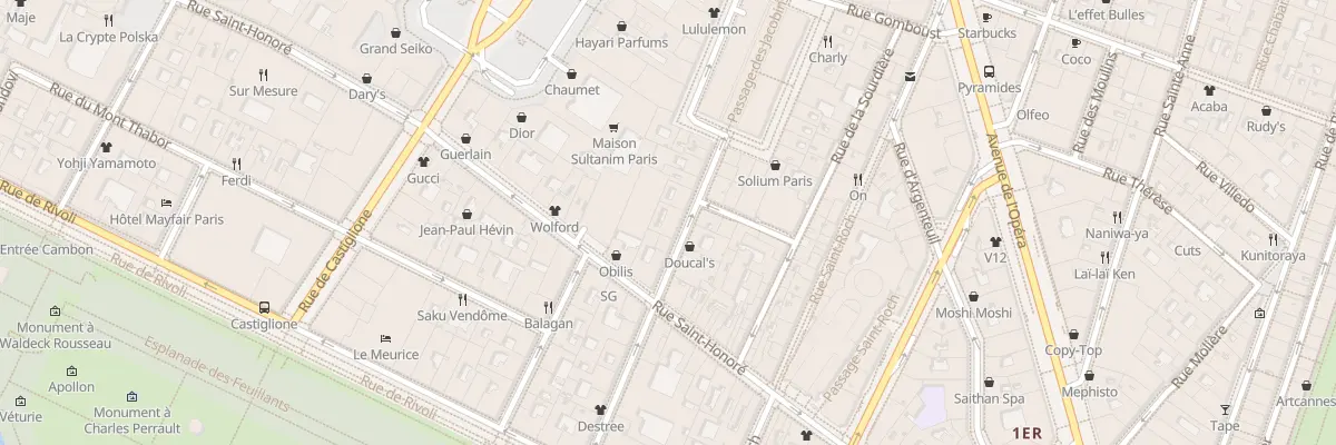Plan du 5 Rue du Marché Saint-Honoré à Paris 1er Arrondissement