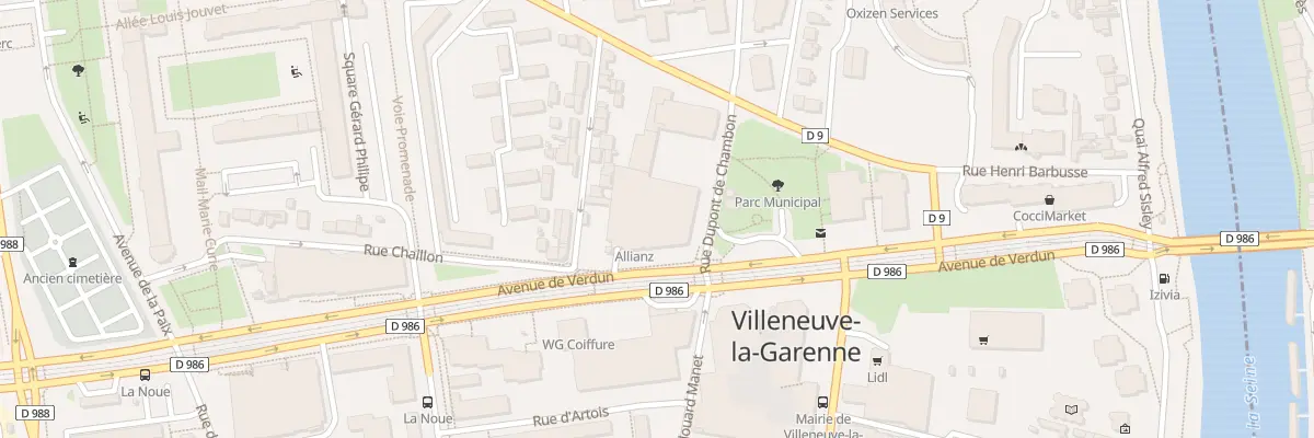 Plan du 7 Rue Dupont de Chambon à Villeneuve-la-Garenne