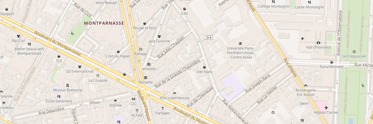 Plan du 4B Rue de la Grande Chaumière à Paris 6e Arrondissement