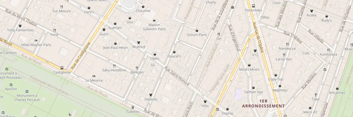 Plan du 4 Rue du Marché Saint-Honoré à Paris 1er Arrondissement
