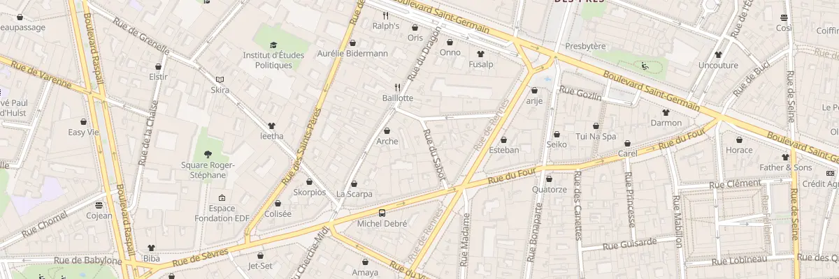 Plan du 2 Rue du Sabot à Paris 6e Arrondissement