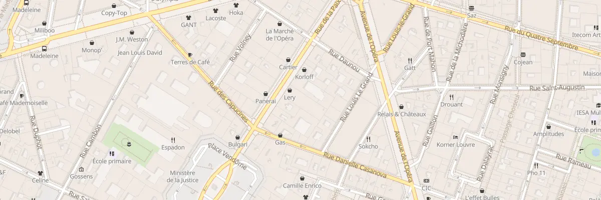 Plan du 8 Rue de la Paix à Paris 2e Arrondissement