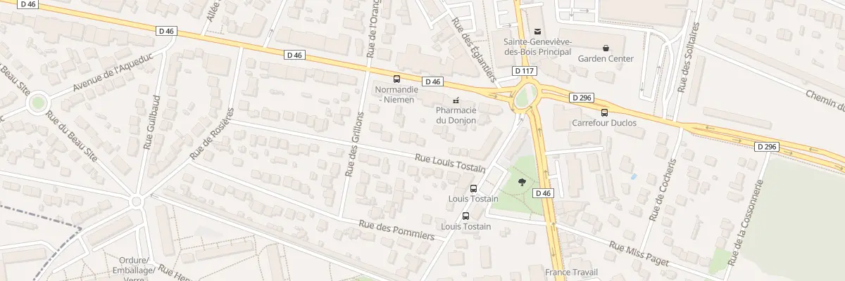 Plan du 12 Rue Louis Tostain à Sainte-Geneviève-des-Bois