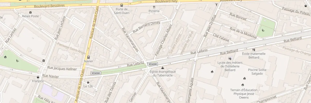 Plan du 5 Pas Charles Albert à Paris 18e Arrondissement