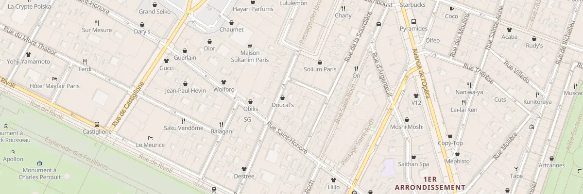 Plan du 6 Rue du Marché Saint-Honoré à Paris 1er Arrondissement