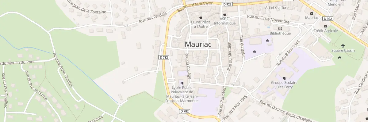 Plan du 8 Rue du Collège à Mauriac