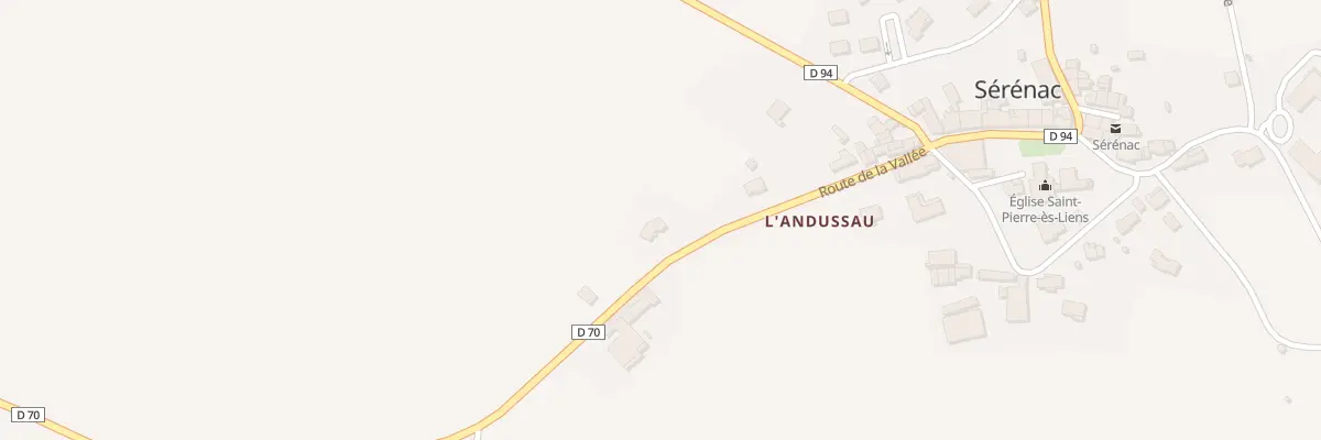 Plan du 12 Rte de la Vallee à Sérénac