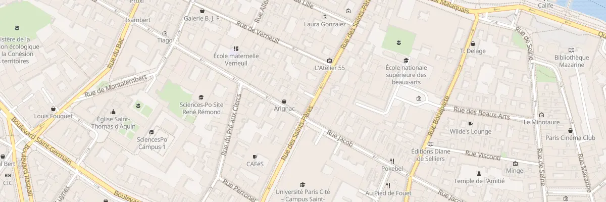 Plan du 18 Rue des Saints-Pères à Paris 7e Arrondissement