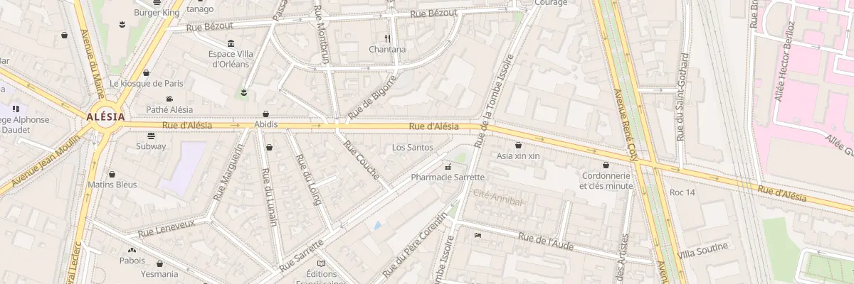 Plan du 41 Rue d’Alésia à Paris 14e Arrondissement