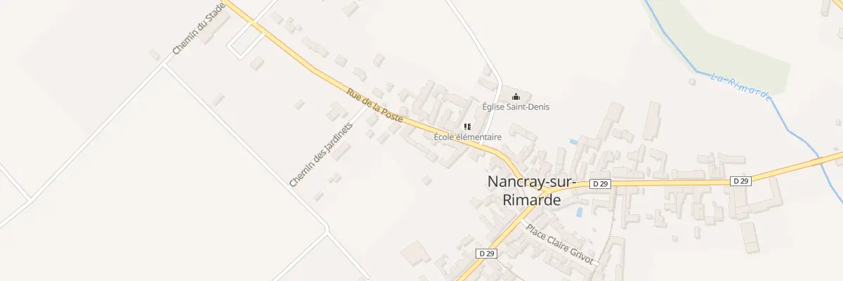Plan du 14 Rue de la Poste à Nancray-sur-Rimarde