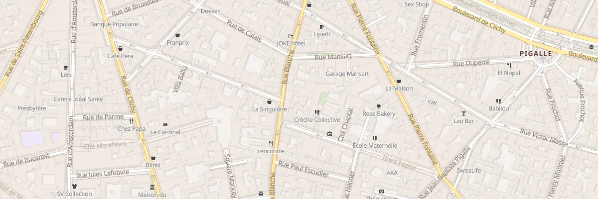 Plan du 72 Rue Blanche à Paris 9e Arrondissement