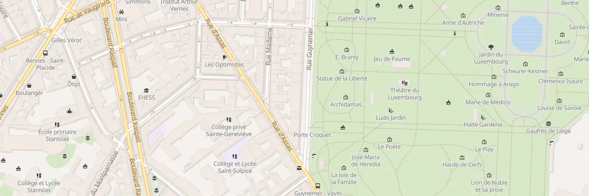 Plan du 34 Rue Guynemer à Paris 6e Arrondissement