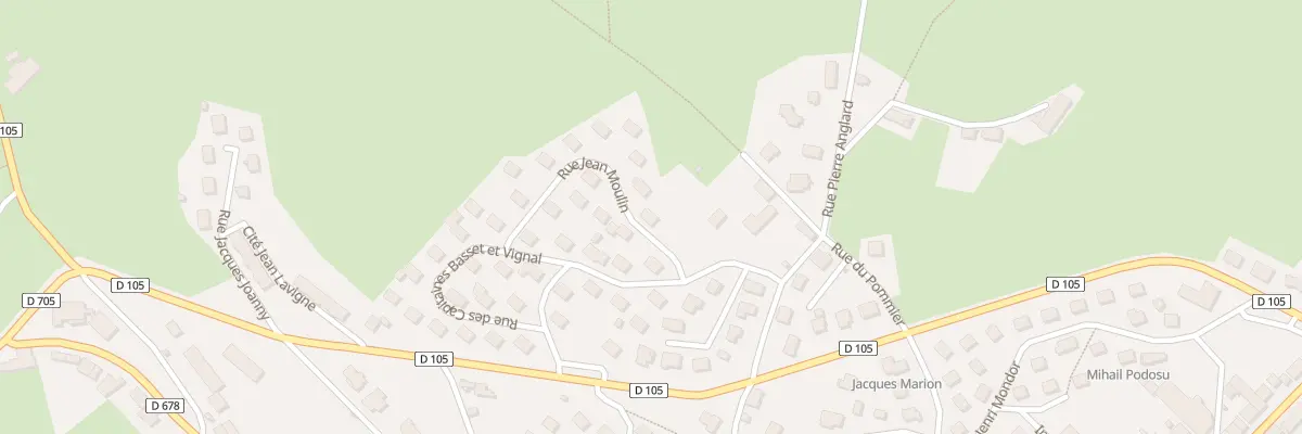 Plan du 2 Rue Jean Moulin à Mauriac
