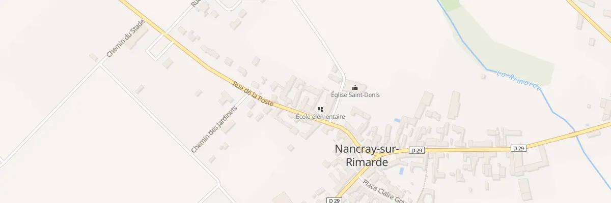 Plan du 11 Rue de la Poste à Nancray-sur-Rimarde