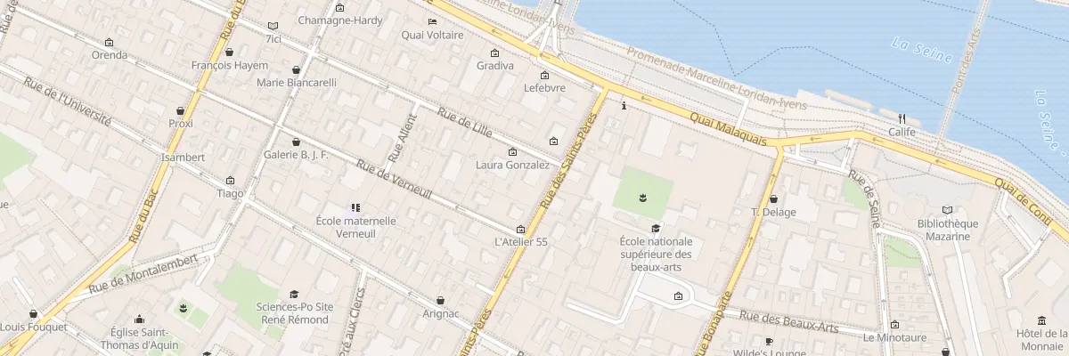 Plan du 1 Rue de Lille à Paris 7e Arrondissement