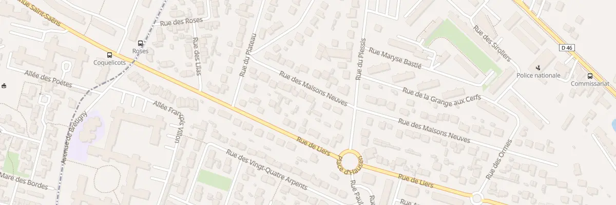 Plan du 16 Rue des Maisons Neuves à Sainte-Geneviève-des-Bois