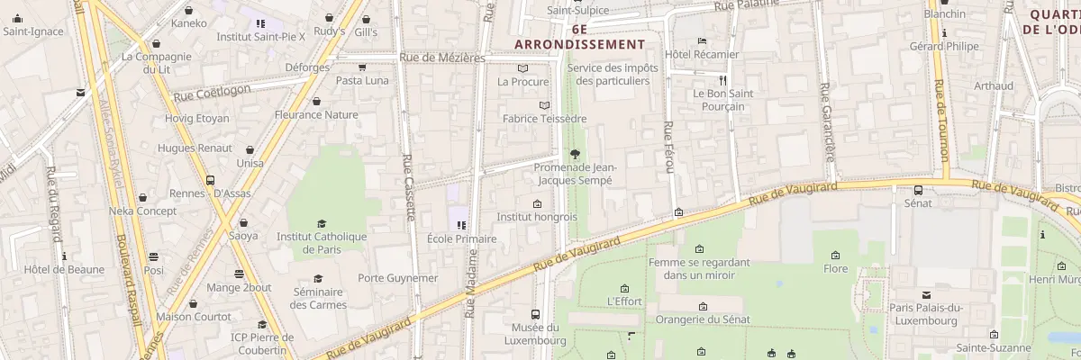Plan du 90 Rue Bonaparte à Paris 6e Arrondissement