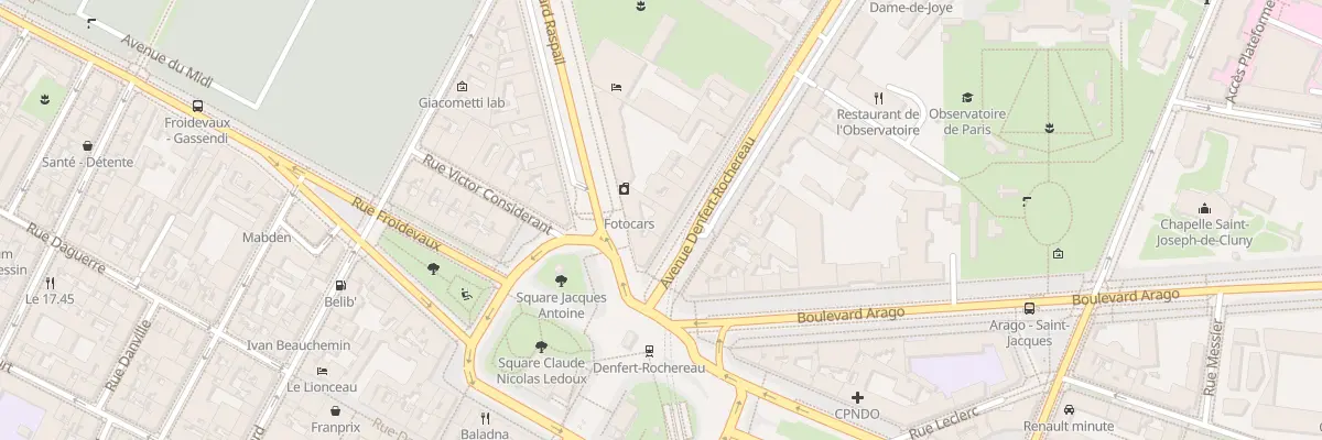 Plan du 108 Av Denfert-Rochereau à Paris 14e Arrondissement