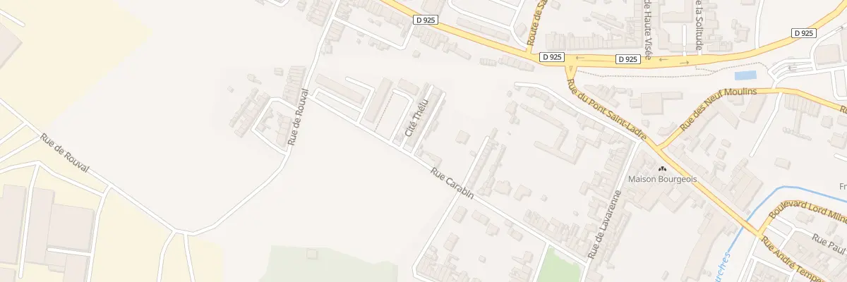 Plan du 4 Cite Thélu Rue Carabin à Doullens
