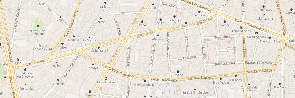 Plan du 64 Rue Bonaparte à Paris 6e Arrondissement