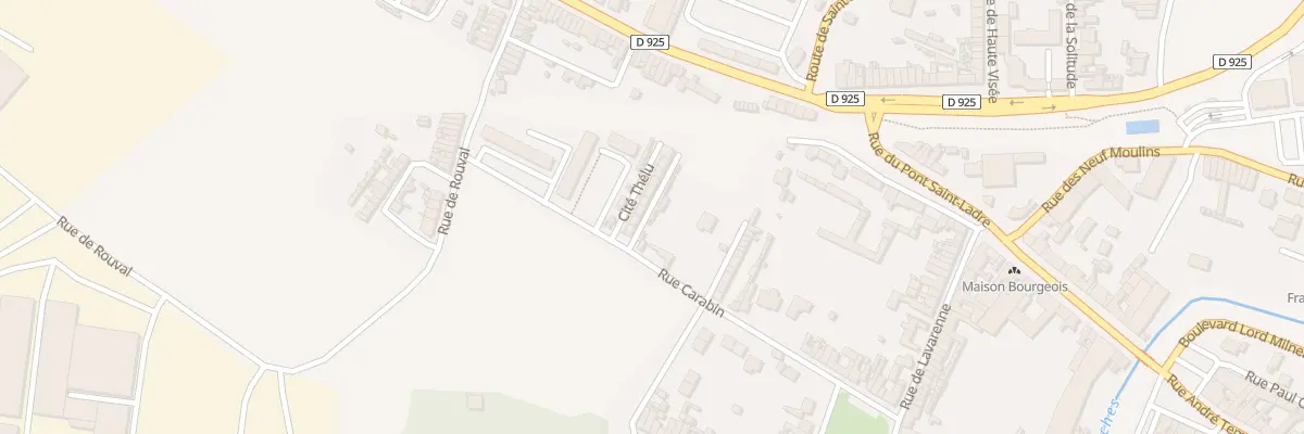 Plan du 6 Cite Thélu Rue Carabin à Doullens