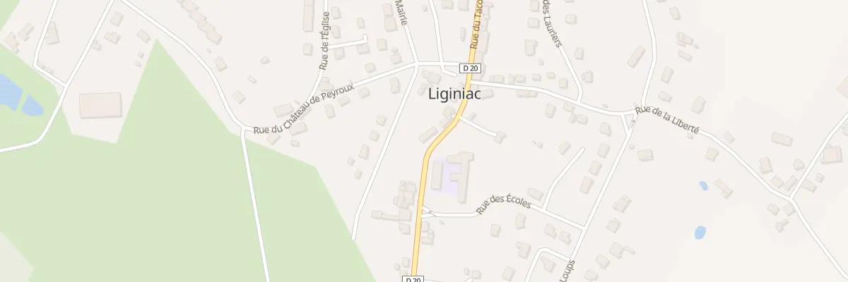 Plan du 20 Rue du Tacot à Liginiac