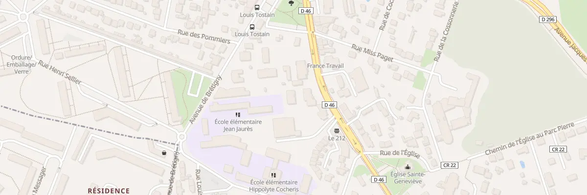 Plan du 210 Rte de Corbeil à Sainte-Geneviève-des-Bois