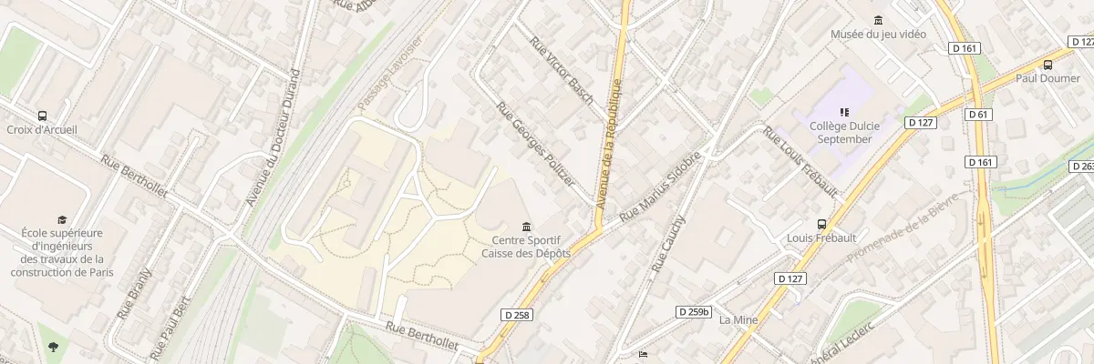 Plan du 7 Rue Georges Politzer à Arcueil
