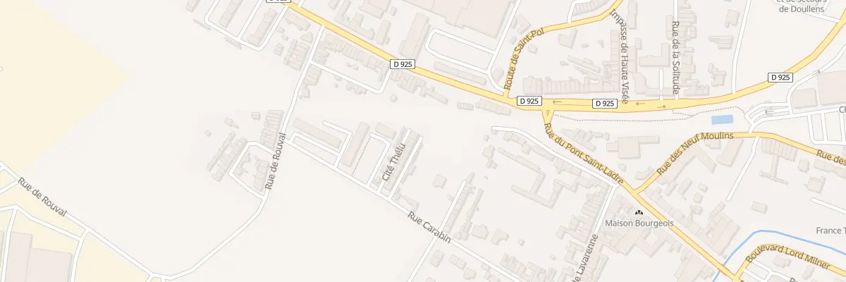 Plan du 17 Cite Thélu Rue Carabin à Doullens
