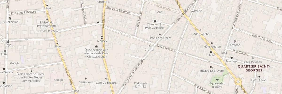 Plan du 39 Rue la Bruyère à Paris 9e Arrondissement