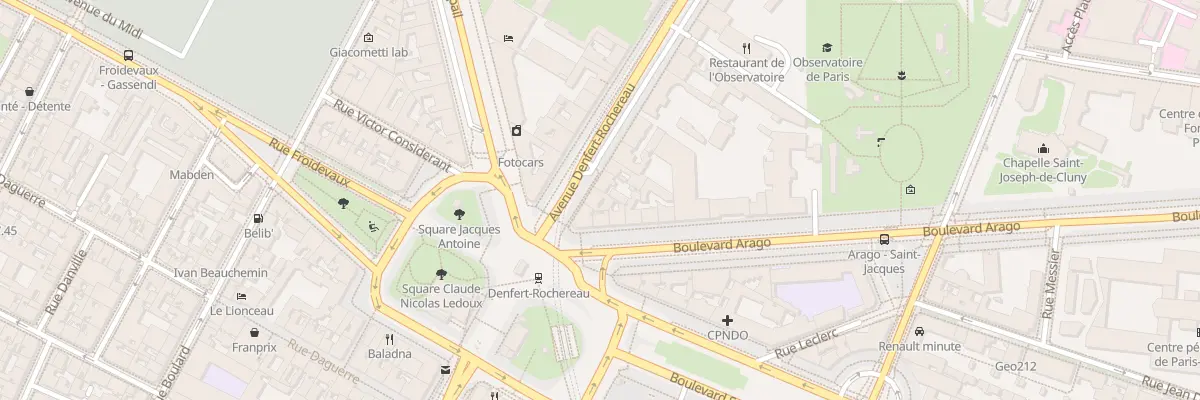 Plan du 95 Av Denfert-Rochereau à Paris 14e Arrondissement