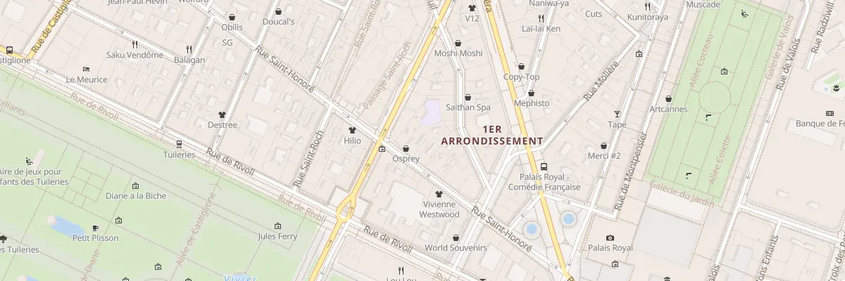 Plan du 276 Rue Saint-Honoré à Paris 1er Arrondissement