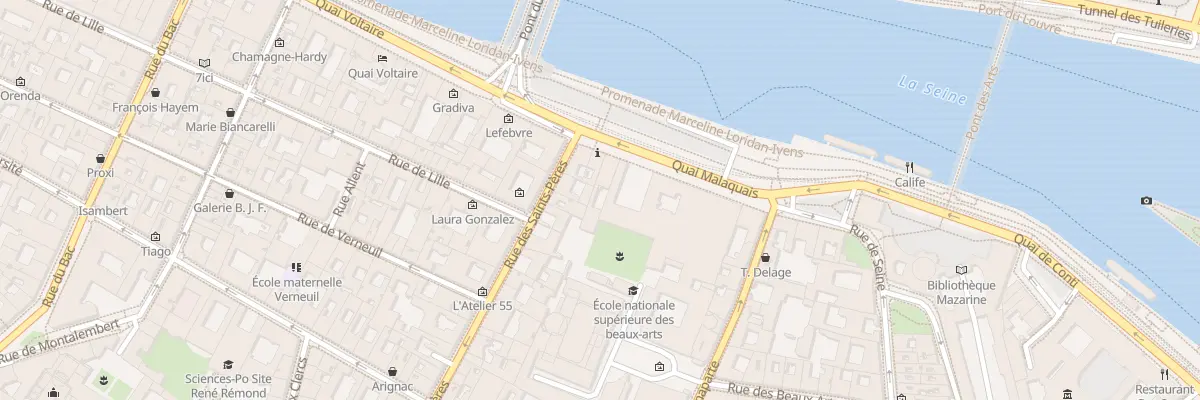 Plan du 19 Quai Malaquais à Paris 6e Arrondissement