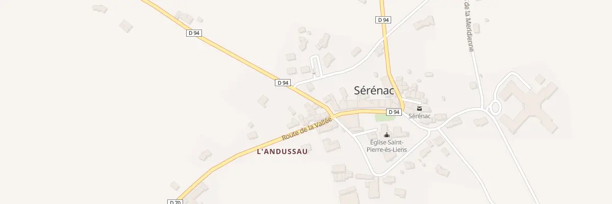 Plan de Rte de la Calmette à Sérénac