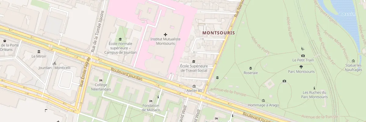 Plan du 12 Vla du Parc de Montsouris à Paris 14e Arrondissement