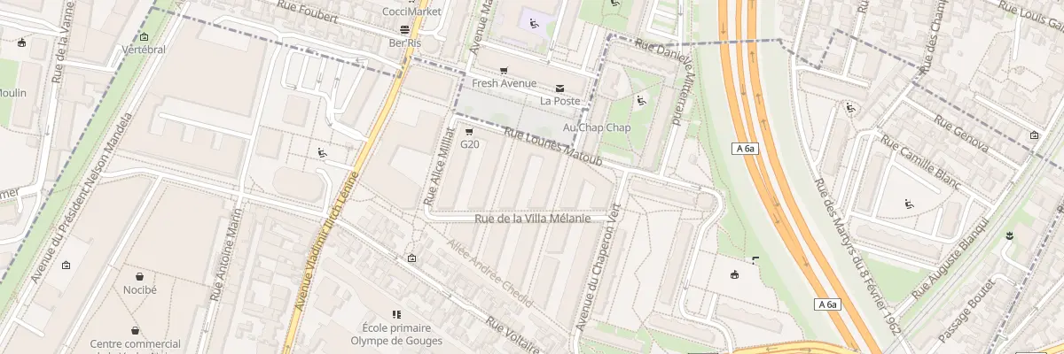 Plan du 7 All Simone de Beauvoir à Arcueil