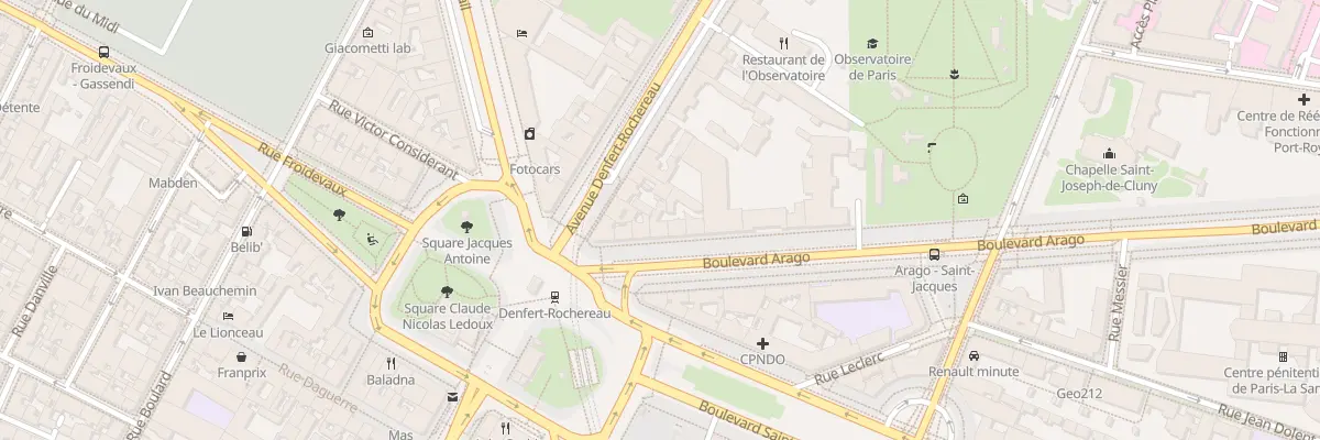Plan du 110 Bd Arago à Paris 14e Arrondissement